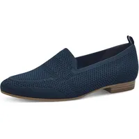 Jana Damen Slipper mit Strukturmuster Vegan, Blau 40 EU