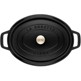 Staub Cocotte 29 cm oval schwarz