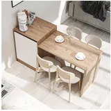roomart Milano 160 x 85 x 60 cm weiß-eiche
