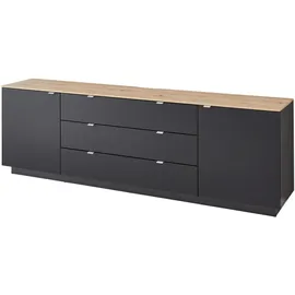 Innostyle Core TV-Sideboard 240x77x44 cm Schwarz/Holzwerkstoff