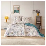 Estella Bettwäsche 135x200 Estera Blüten Lilien beige rosa 7960-985