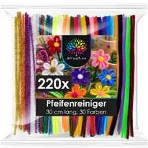 OfficeTree Pfeifenputzer 220 Stück 30 Farben