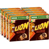 Nestlé Cerealien LION WildCrush, Schoko & Karamell Frühstücks-Cerealien, 8er Pack (8x360g)