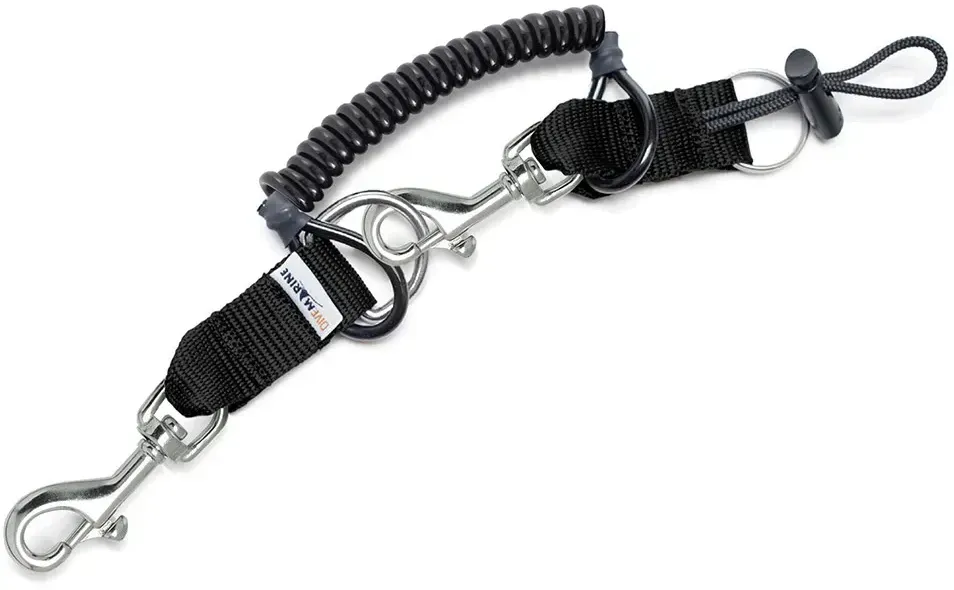 Divemarine Edelstahl Doppelhaken-& D-ring-verlängerung - Black - 76 mm