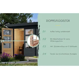 Karibu Gartenhaus Jupiter C Set 453x235 cm (anthrazit),