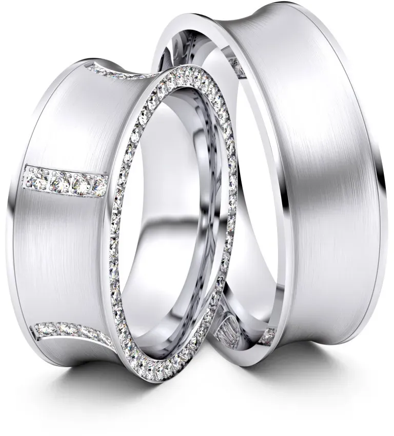 Partnerringe / Freundschaftsringe Koenigsbrunn 925er Silber - 8445