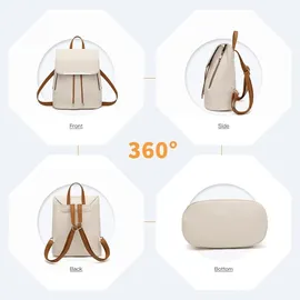 luxuskollektion Miss Lulu Damen Kunstleder Rucksack Elegant