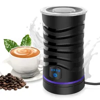 4 In 1 Milchaufschäumer, Milchaufschäumer Elektrisch Milk Frother 140-430ml, Antihaftbeschichtung Milchschäumer Elektrisch für Heißer & Kalter Milchschaum mit 4 Modi Milch Frother für Latte