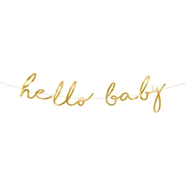 Partydeco Wimpelkette Girlande 18 x 70 cm Gold