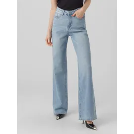 Vero Moda Tessa Straight Fit Ra339 Hochtaillierte Jeans Light Blue Denim 32 34