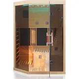 Dewello Dewello® Infrarotsauna Infrarotkabine OTTAWA 140x120cm 1-2 Person inkl. 6 Vollspektrumstrahler, 4 Karbonstrahler, 2 Personen