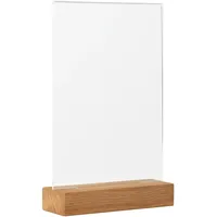 Europel Tischaufsteller mit Holzsockel A5 transparent