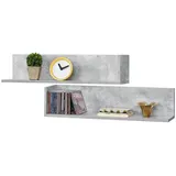 [en.casa] Wandregal Elverum 2er Set Betonoptik