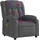 vidaXL Massagesessel Ula Polyester 50 x 98 x 50 cm Dunkelgrau mit Fernbedienung