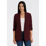 Only Kurzblazer »ONLELLA – Femininer Blazer mit 3/4-Ärmeln und Raffung« regular fit, casual, Web, Kunstfaser, V-Ausschnitt, Gr. 38, Port royale), , 67477917-38