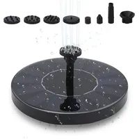 Clanmacy Gartenbrunnen SolarPumpe 1.5W Teichpumpe solar springbrunnen Fisch-Behälter Brunnen, (1 tlg) schwarz