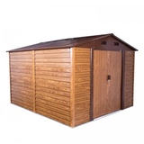 Grindi - Gartenhaus aus Metall, Wetterfest für Rad- & Gartengeräte, Geräteschuppen Mülltonnenbox Fahrradgarage Gartenhaus Gartenschrank - 9 m2, 323x278x215 - Arbor IV