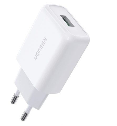 Ugreen 10133 Ladegerät für Mobilgeräte Smartphone Weiß USB Schnellladung Drinnen