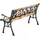 Kadax Gartenbank 127 x 52 cm Braun/Rosenmuster