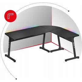 huzaro Eckschreibtisch Hero 6.0 RGB Schwarz