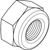 Industrial Quality Supplies DIN 980 Sechskantmutter, Klemmteil Metall, 8