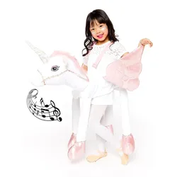 Einhorn Reiter Kostüm für Mädchen mit Sound - Kinder-3-7-Jahre