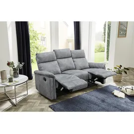 luma-home schönes für dein zuhause luma-home 3-Sitzer-Relaxsofa, Hellgrau, Textil, Füllung: Taschenfederkern, einzeln stellbar,Rechteckig, 180x100x90 cm, Wohnzimmer, Sofas & Couches, Sofas, 3-Sitzer Sofas