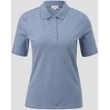 s.Oliver Poloshirt aus Baumwollstretch, Damen, blau, 38