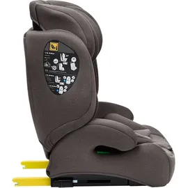 KIKKABOO Kindersitz I-Bronn i-Size (76-150cm) Isofix, Top Tether, Kissen, Gurt beige