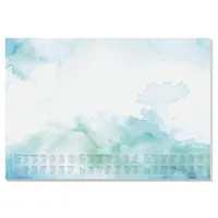 Sigel HO314 Papier-Schreibtischunterlage, ca. DIN A2, mit 3-Jahres-Kalender, 30 Blatt, Motiv "Watercolor Sea", Schreibunterlage aus nachhaltigem Papier