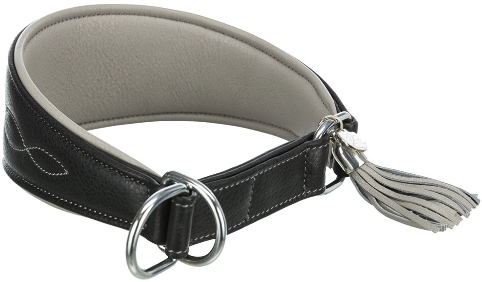 Trixie Active Comfort Halsband für Windhunde, schwarz/grau XS Hund