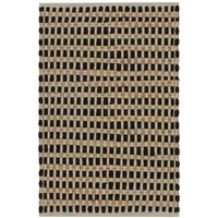 vidaXL Handgewebtes Badematten-Set Jute Stoff Natur und Schwarz