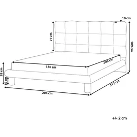 Beliani Cressat 180 x 200 cm Cremeweiß