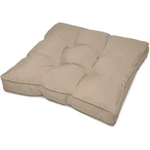 Beautissu Sitzkissen 50 x 50 x 10 cm beige 1 St.