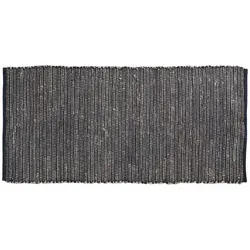 Chic Antique Teppich mit geflochtener Struktur, L160/B75 cm, antik schwarz