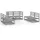 vidaXL Garten-Lounge-Set 6-tlg. grau Kiefer