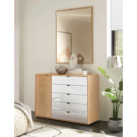 Wiemann Kombikommode 120 x 86 x 43 cm Braun / Weiß
