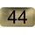 N/H Hausnummerntafel 44 Gold Metallic