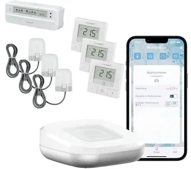 Homematic IP Starter Set Fußbodenheizungssteuerung • für 3 Räume mit 12fach Aktor
