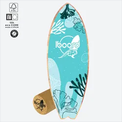 Balance Board Reef – Surf Trainer mit Korkrolle SCHWARZ No Size