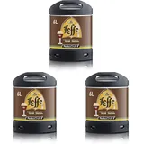 Leffe Brune, Dunkles Abtei-Bier aus Belgien, Perfect Draft (1 x 6l) MEHRWEG Fassbier (Packung mit 3)