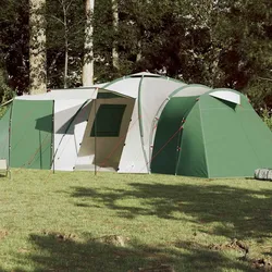 Campingzelt 12 Personen Grün 840x720x200 cm 185T Taft