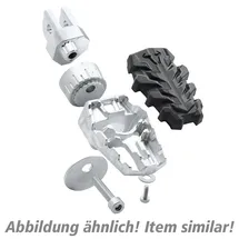SW-Motech Fußrastenkit verstellbar Silber/Schwarz