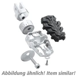 SW-Motech Fußrastenkit verstellbar Silber/Schwarz