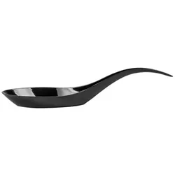 MONOUSO - Häppchen-Löffel Plastik Schwarz 12cm (100 Stück)