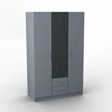 masseno Drehtürenschrank PINELLO 120 x 195 x 55 cm Grau