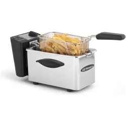 Orbegozo Profi-Fritteuse FDR 16, Einstellbarer Thermostat, 1,5 L, Leuchtanzeigen, Cool-Touch-Griff, Kabelaufwicklung, Edelstahl, 1500 W