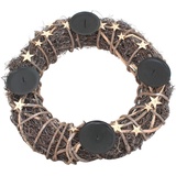 Expo Börse Adventskranz aus Naturgeflecht 40 cm ÿ mit Kerzenhalter