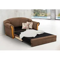 Home affaire 2-Sitzer Milano, Schlafsofa im Landhaus-Stil, bequem, Liegefläche 188/124cm, mit Bettfunktion braun