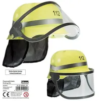 IDENA Feuerwehrhelm, mit klappbarem Visier und gelb